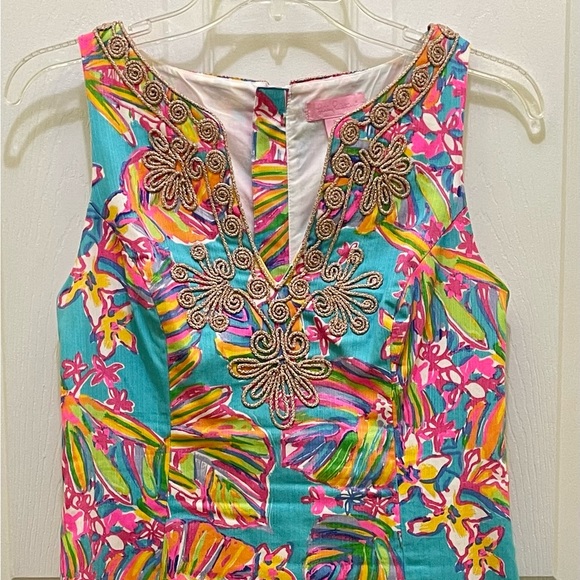 LILLY PULITZER Gabby Dress Sea Blue Summer Haze Size 2 - Picture 2 of 9